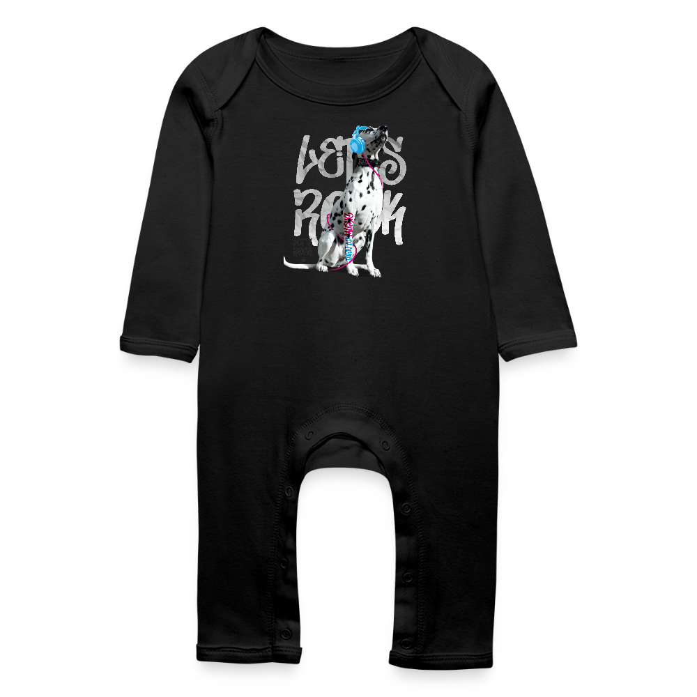 LiNBW. Baby Strampler Dalmatiner Let's Rock - Schwarz