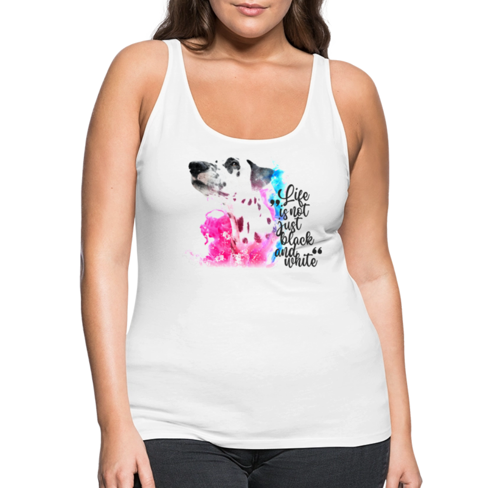 LiNBW. Frauen Tank-Top Dalmatiner Life is not just black and white - Weiß