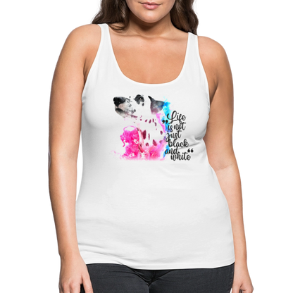 LiNBW. Frauen Tank-Top Dalmatiner Life is not just black and white - Weiß