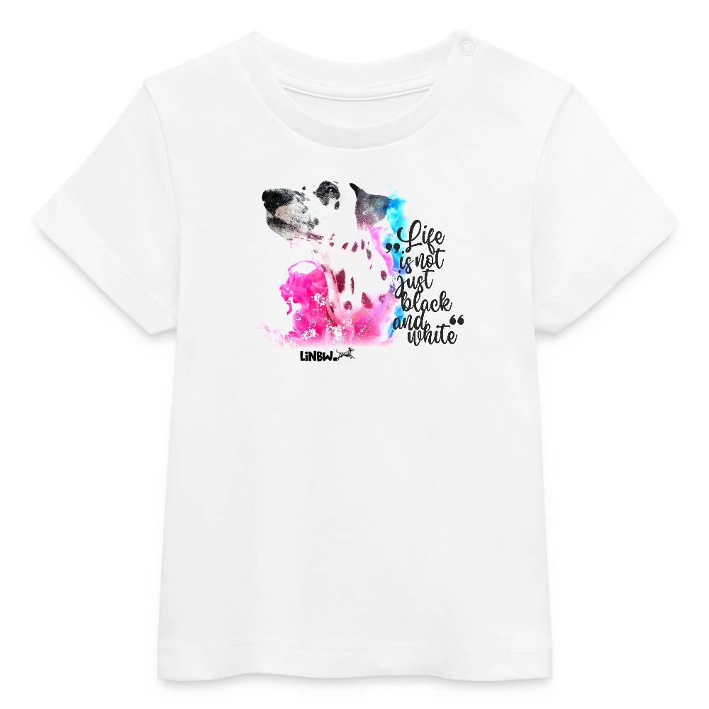 LiNBW. Baby T-Shirt Dalmatiner Life is not just black and white - Weiß