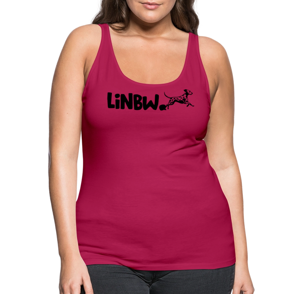 LiNBW. Frauen Tank-Top Life is not just black and white - dunkles Pink