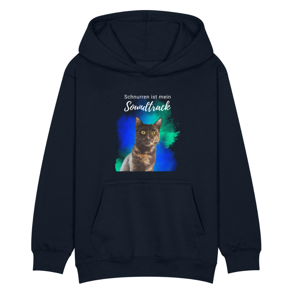 LiNBW. Kinder Hoodie Schnurren ist mein Soundtrack - Navy