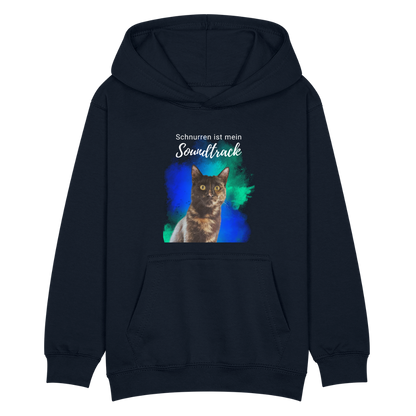 LiNBW. Kinder Hoodie Schnurren ist mein Soundtrack - Navy