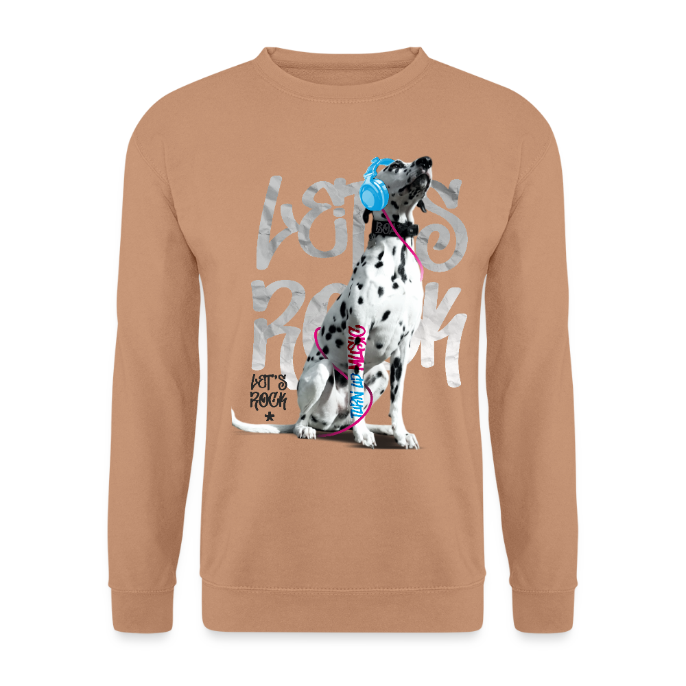 LiNBW. Männer Pullover Dalmatiner Let's Rock - Mocca