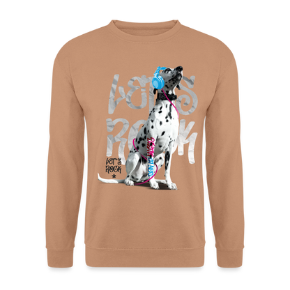 LiNBW. Männer Pullover Dalmatiner Let's Rock - Mocca