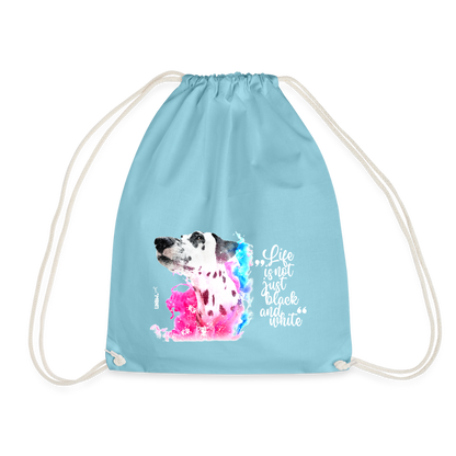 LiNBW. Turnbeutel Dalmatiner Life is not just black and white - Aqua