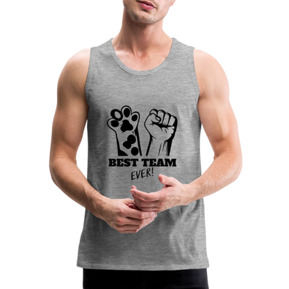 LiNBW. Männer Tank-Top Best Team Ever - Grau meliert