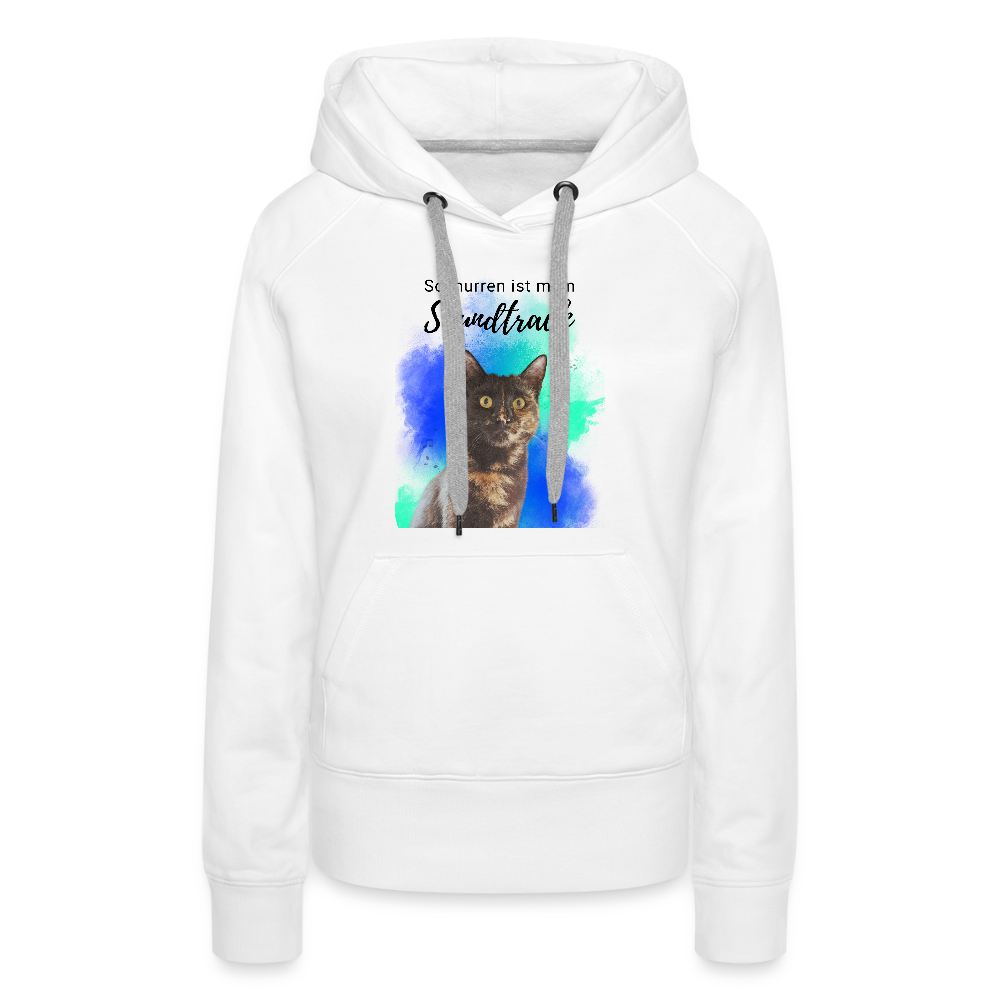 LiNBW.  Frauen Hoodie Schnurren ist mein Soundtrack - Weiß