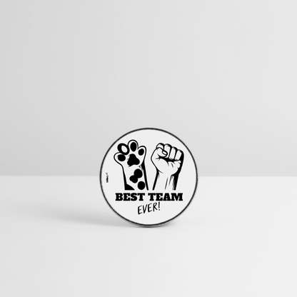 Magnet „Best Team Ever!“ – Tierfreundschaft mit Power fürs Zuhause - Weiß