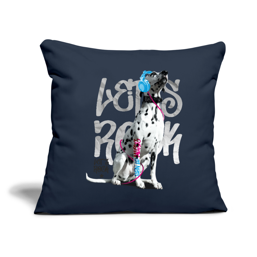 LiNBW. Kissen mit Füllung 45 x 45 cm Dalmatiner Let's Rock - Navy