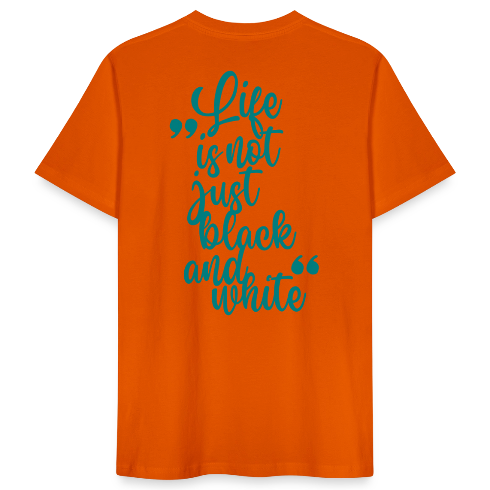 LiNBW. Männer T-Shirt Life is not just black and white - Tieforange