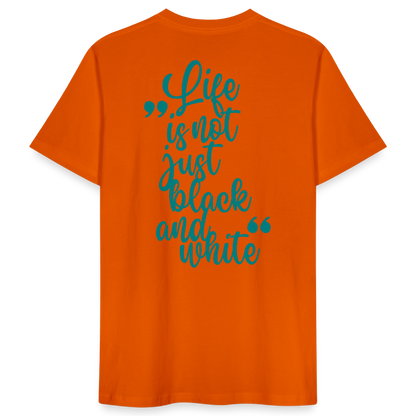 LiNBW. Männer T-Shirt Life is not just black and white - Tieforange