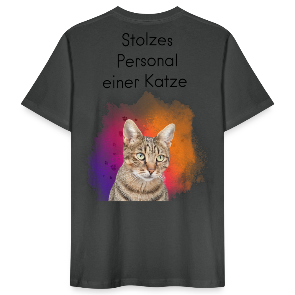 LiNBW. Männer T-Shirt Stolzes Personal einer Katze - Anthrazit