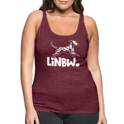 LiNBW. Frauen Tank-Top - Bordeauxrot meliert