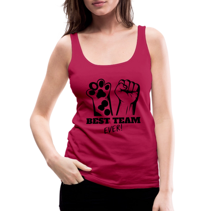 LiNBW. Frauen Tank-Top Best Team Ever - dunkles Pink