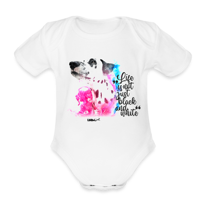 LiNBW. Body Kurzarm Dalmatiner Life is not just black and white - Weiß