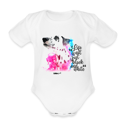 LiNBW. Body Kurzarm Dalmatiner Life is not just black and white - Weiß