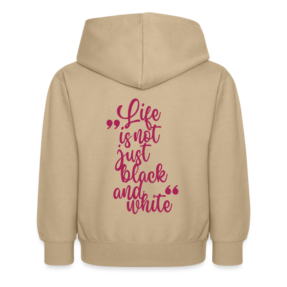 LiNBW. Kinder Hoodie Life is not just black and white - Sand