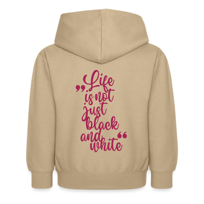 LiNBW. Kinder Hoodie Life is not just black and white - Sand
