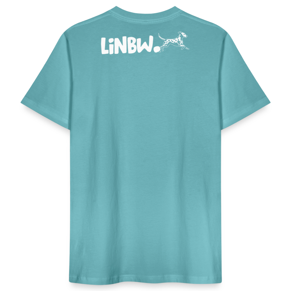 LiNBW. Männer T-Shirt Life is not just black and white - Pastelltürkis