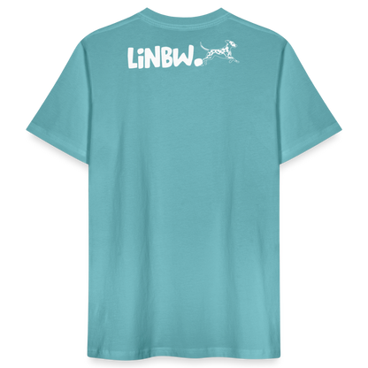 LiNBW. Männer T-Shirt Life is not just black and white - Pastelltürkis