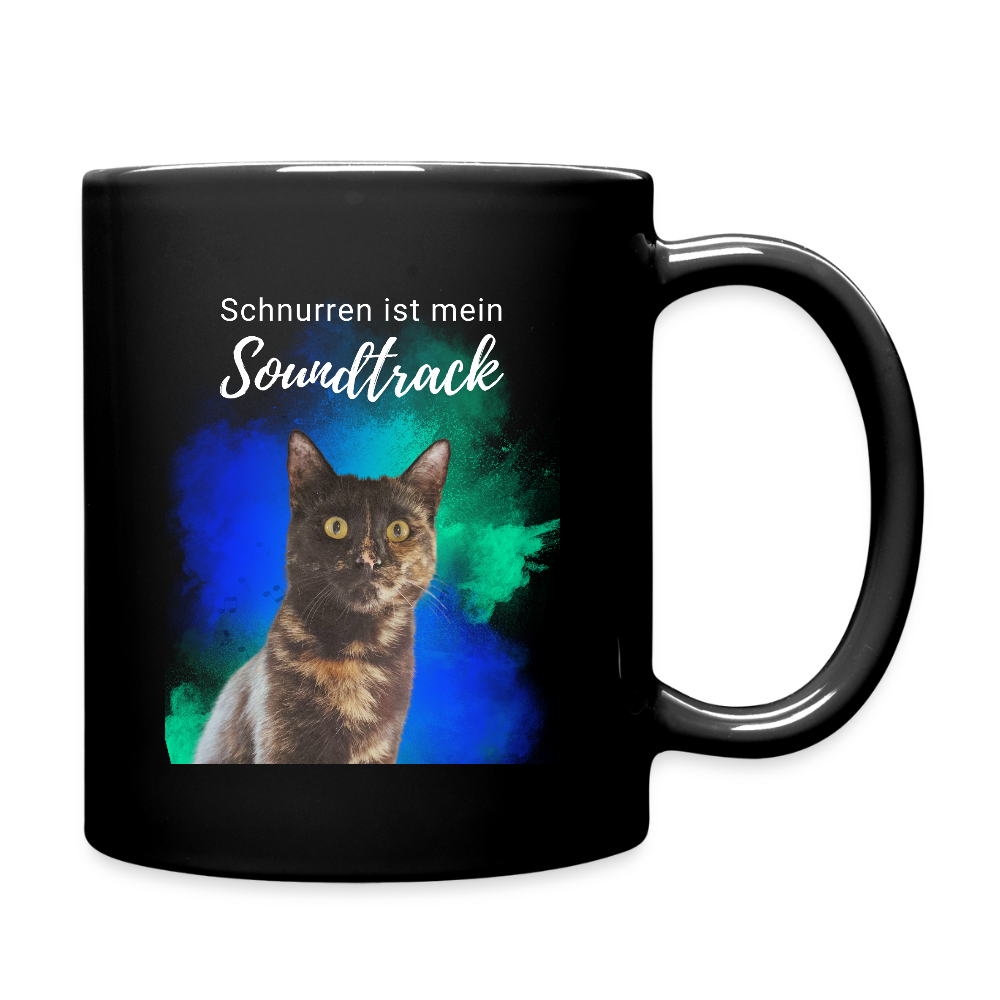 LiNBW. Keramiktasse Schnurren ist mein Soundtrack - Schwarz