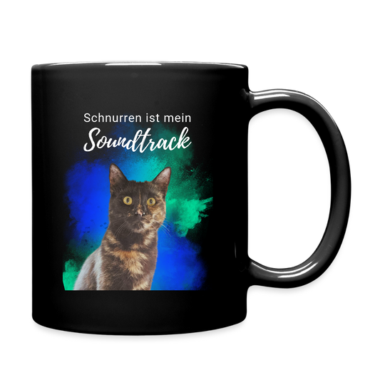 LiNBW. Keramiktasse Schnurren ist mein Soundtrack - Schwarz