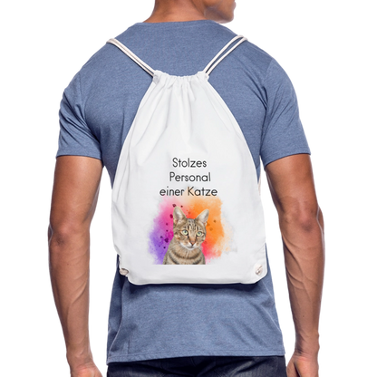 LiNBW. Turnbeutel Stolzes Personal einer Katze - Weiß