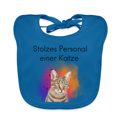 LiNBW. Lätzchen Stolzes Personal einer Katze - Pfauenblau