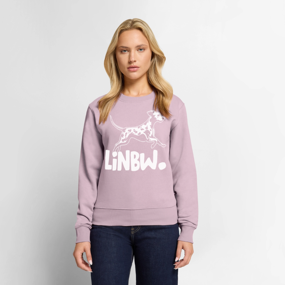 Damen Pullover „LINBW Logo“ – Dalmatiner Design – weißer Print 🐾🤍 - Altrosa