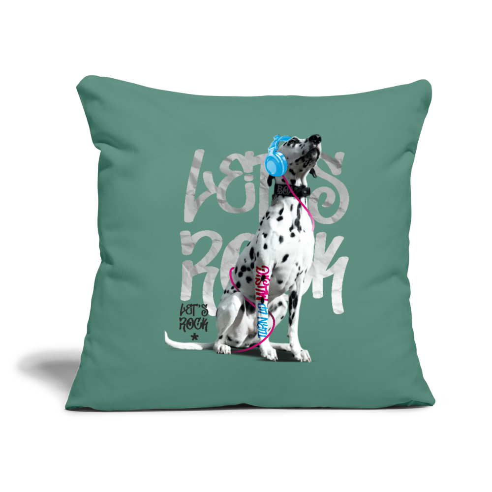 LiNBW. Kissen mit Füllung 45 x 45 cm Dalmatiner Let's Rock - Tanngrün