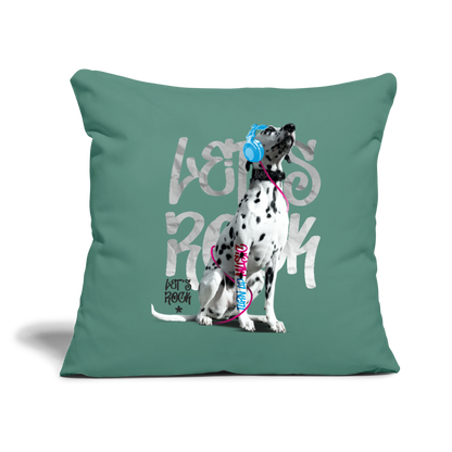 LiNBW. Kissen mit Füllung 45 x 45 cm Dalmatiner Let's Rock - Tanngrün