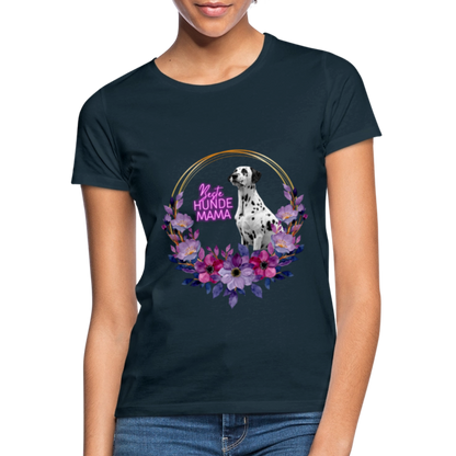 LiNBW. Frauen T-Shirt Beste Hundemama - Navy