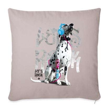 LiNBW. Kissen mit Füllung 45 x 45 cm Dalmatiner Let's Rock - helles Taupe