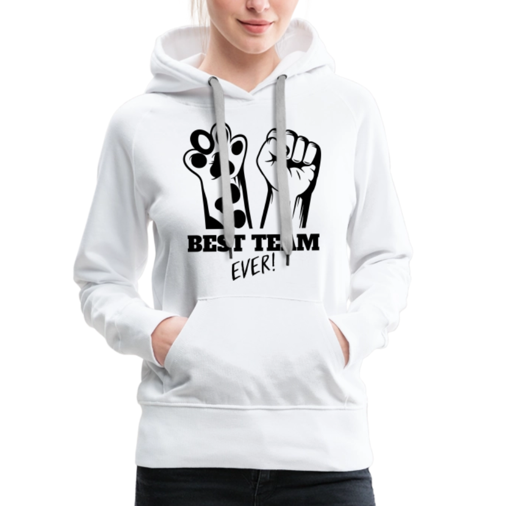 LiNBW.  Frauen Hoodie Best Team Ever - Weiß