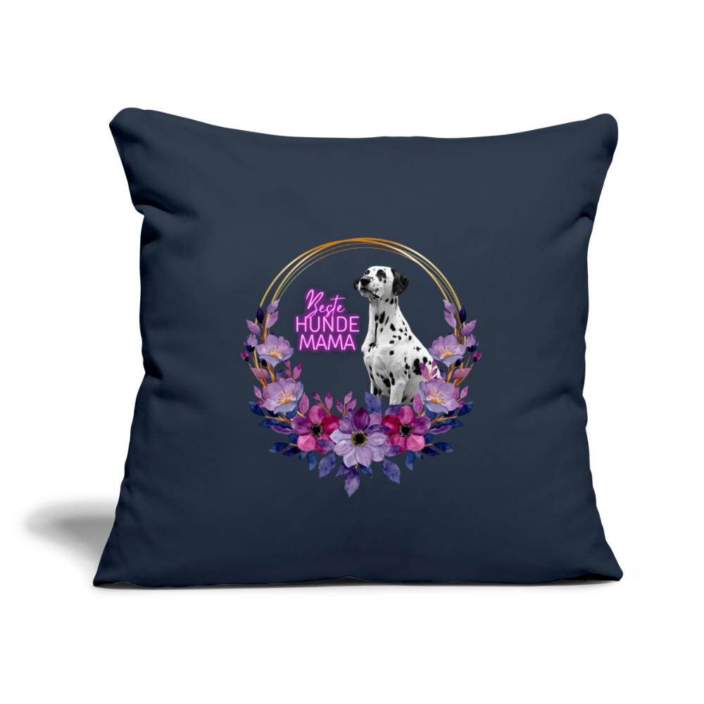 LiNBW. Kissen mit Füllung 45 x 45 cm Dalmatiner Beste Hundemama - Navy