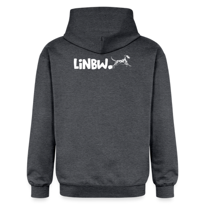 LiNBW. Männer & Frauen Hoodie Life is not just black and white - Dunkelgrau meliert