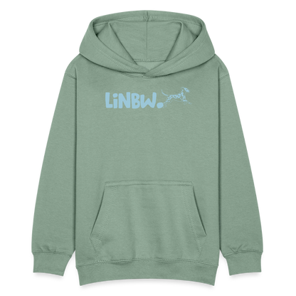 LiNBW. Kinder Hoodie Life is not just black and white - Graugrün