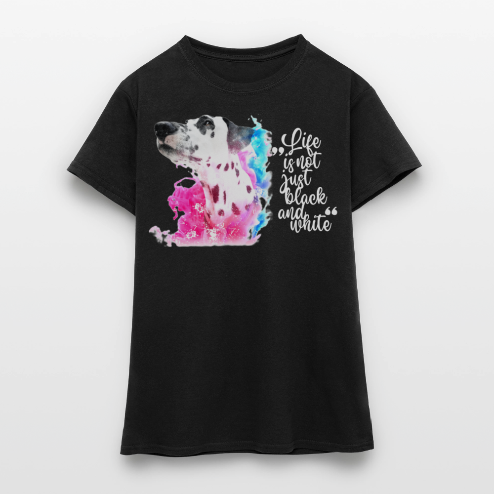 LiNBW. Frauen T-Shirt Dalmatiner Life is not just black and white - Schwarz