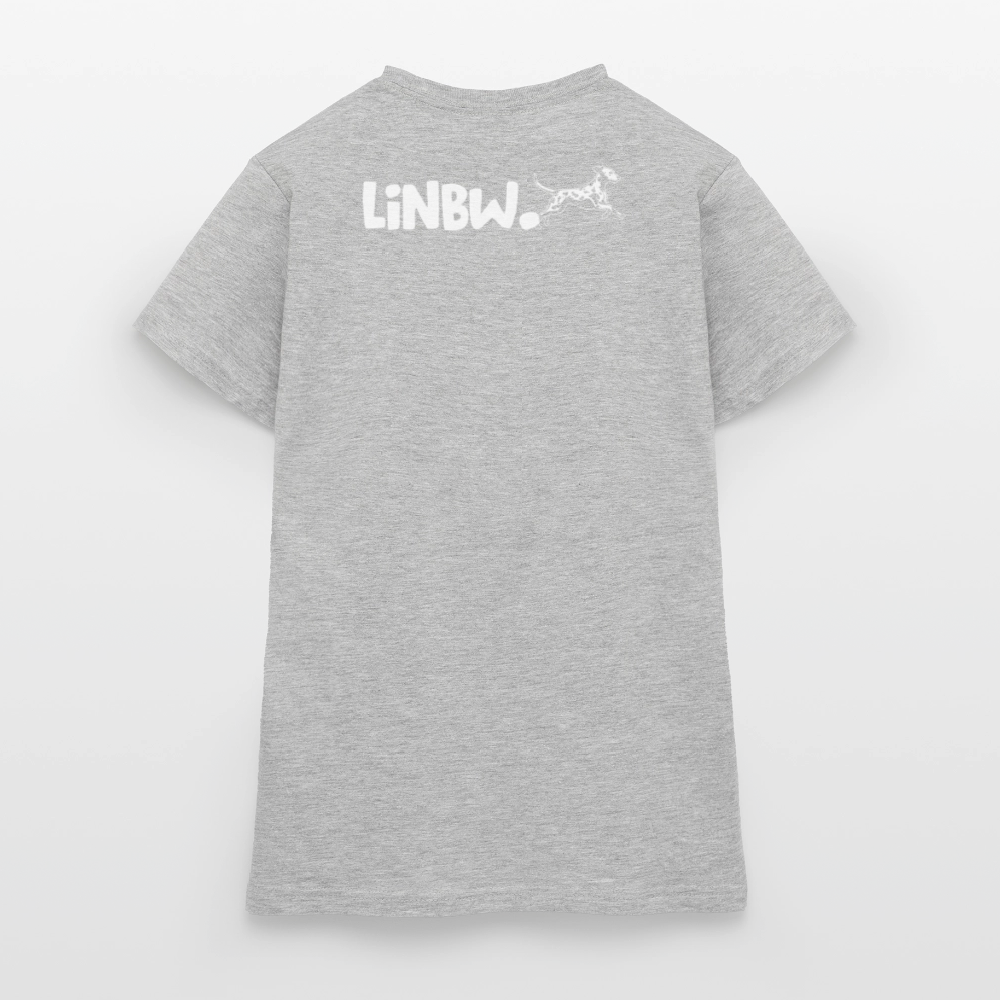 LiNBW. Frauen T-Shirt Dalmatiner Life is not just black and white - Grau meliert