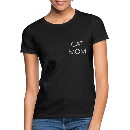 LiNBW. Frauen T-Shirt Stolzes Personal einer Katze - Schwarz