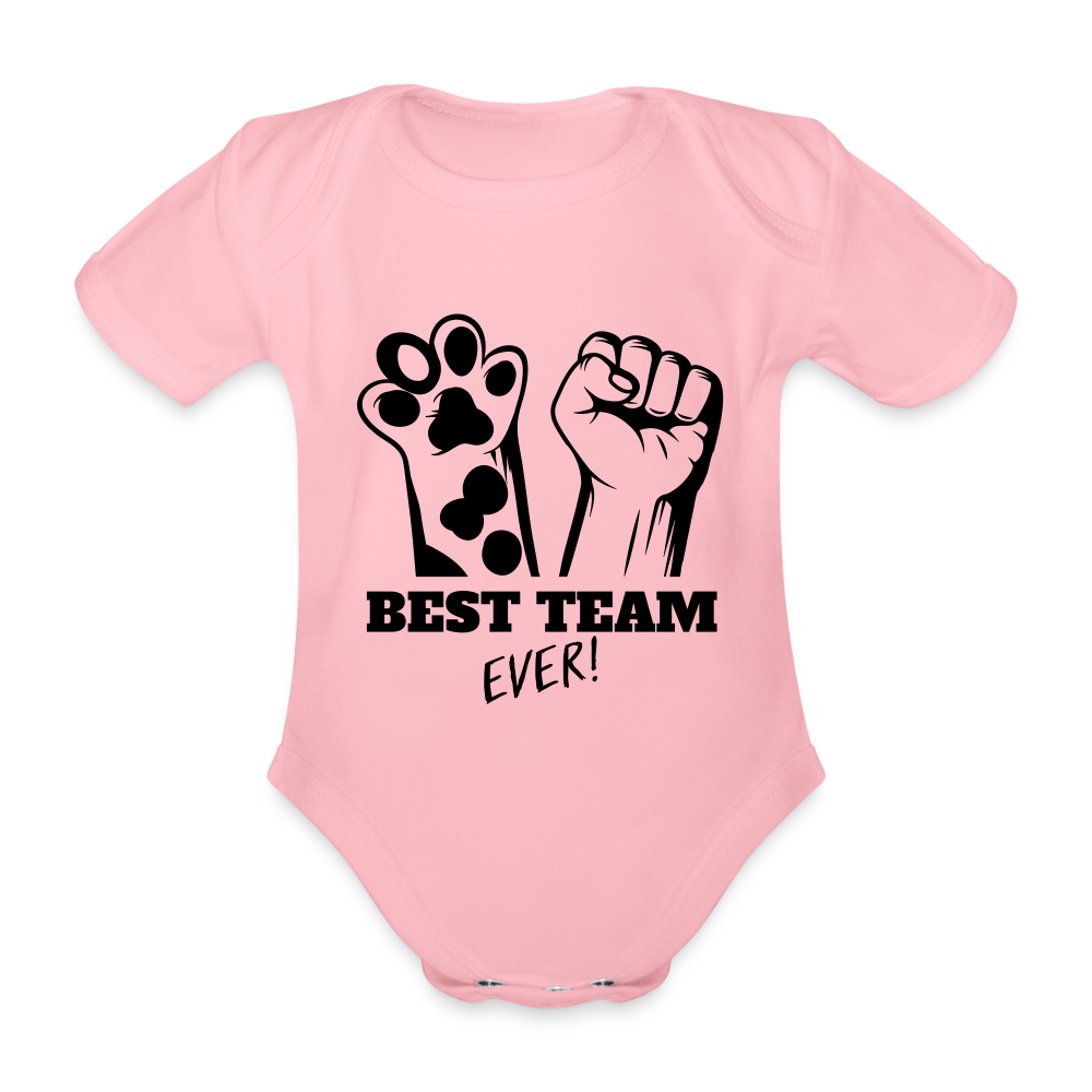 LiNBW. Body Kurzarm Best Team Ever - Hellrosa