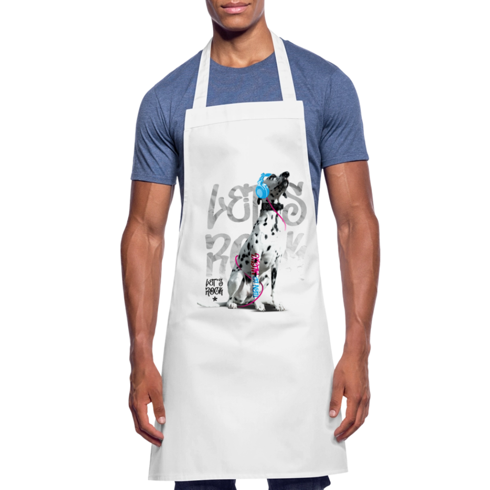 Kochschürze „Let’s Rock“ – Für Dalmatiner-Fans mit Rhythmus im Blut - Weiß