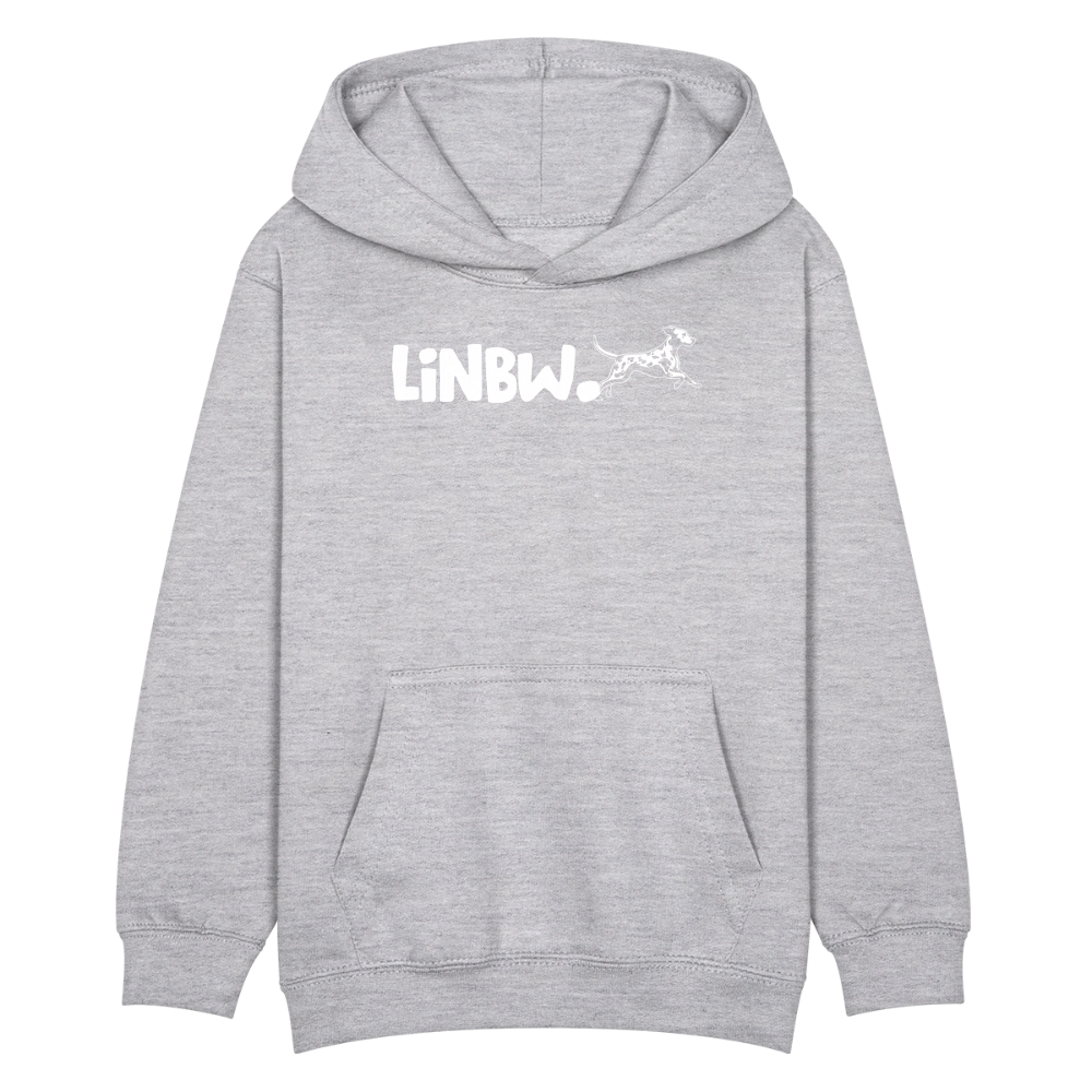 LiNBW. Kinder Hoodie Life is not just black and white - Hellgrau meliert