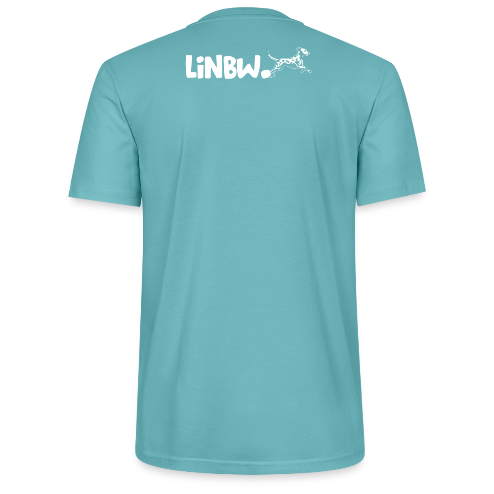 LiNBW. Männer T-Shirt Life is not just black and white - Pastelltürkis