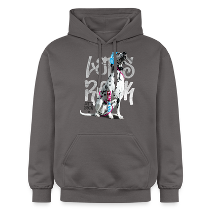 LiNBW. Männer & Frauen Hoodie Dalmatiner Let's Rock - Dunkelgrau