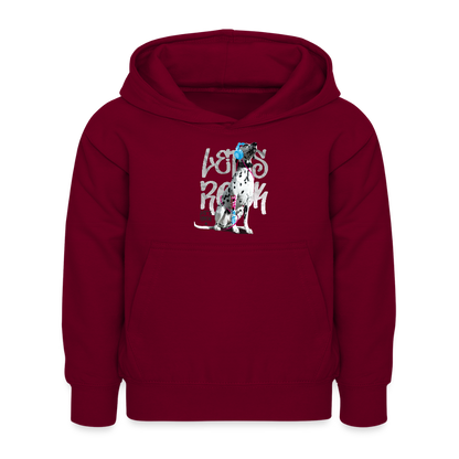 LiNBW. Kinder Hoodie Dalmatiner Let's Rock - Bordeaux