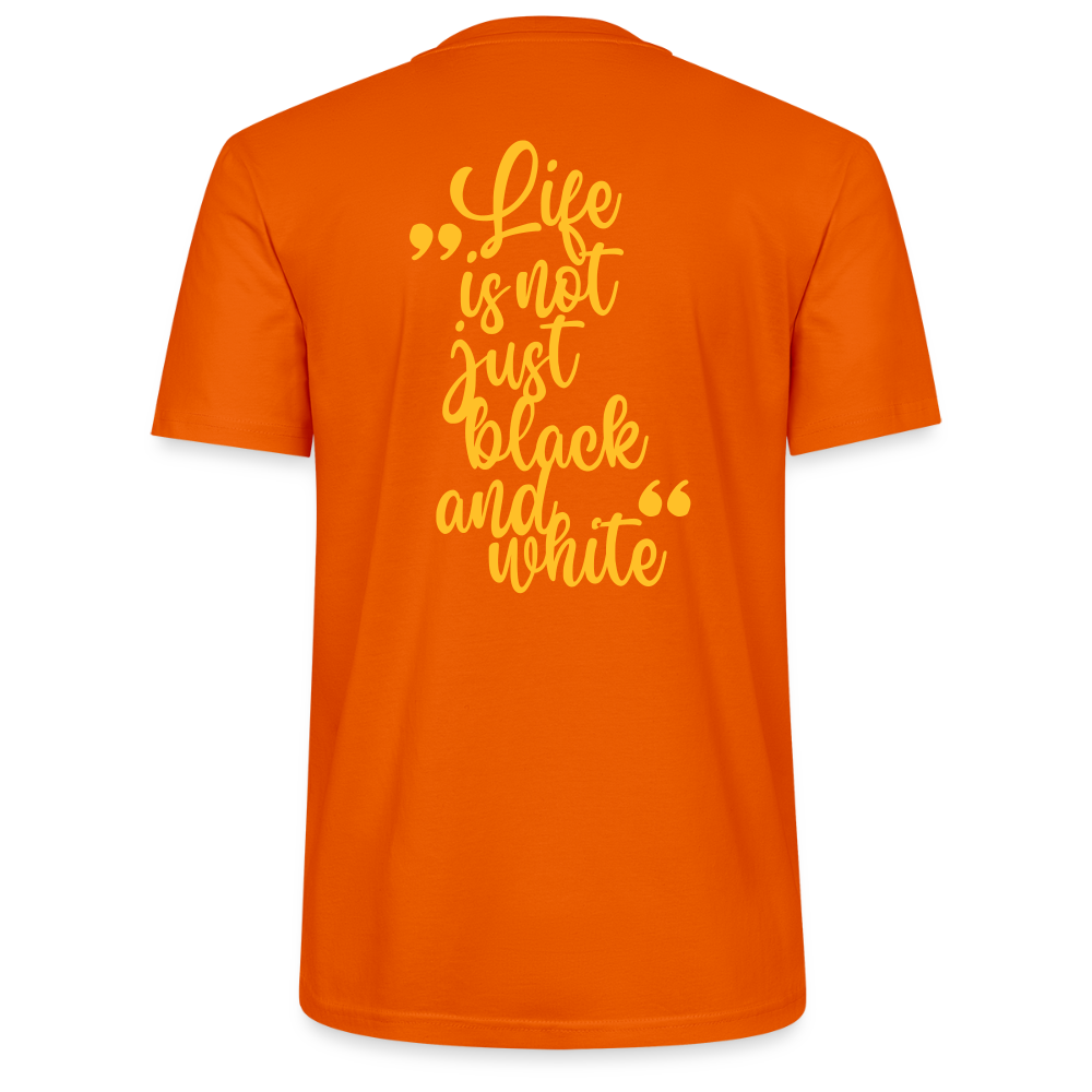 LiNBW. Männer T-Shirt Life is not just black and white - Tieforange