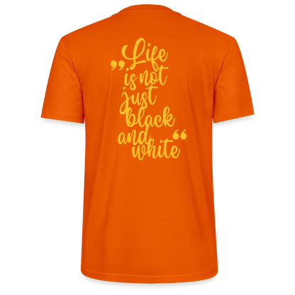 LiNBW. Männer T-Shirt Life is not just black and white - Tieforange