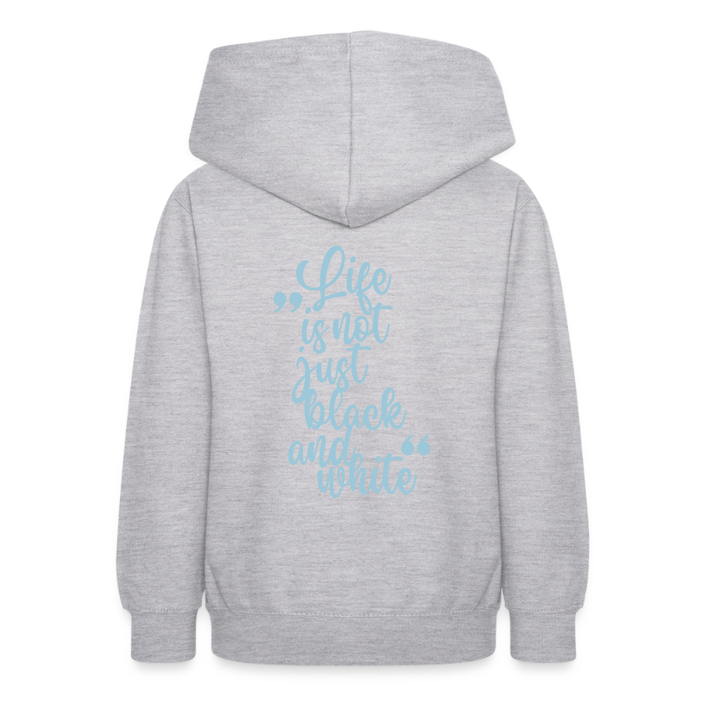 LiNBW. Teenager Hoodie Life is not just black and white - Hellgrau meliert